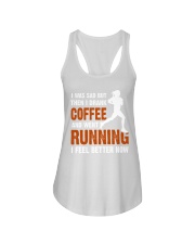 coffee running Ladies Flowy Tank thumbnail