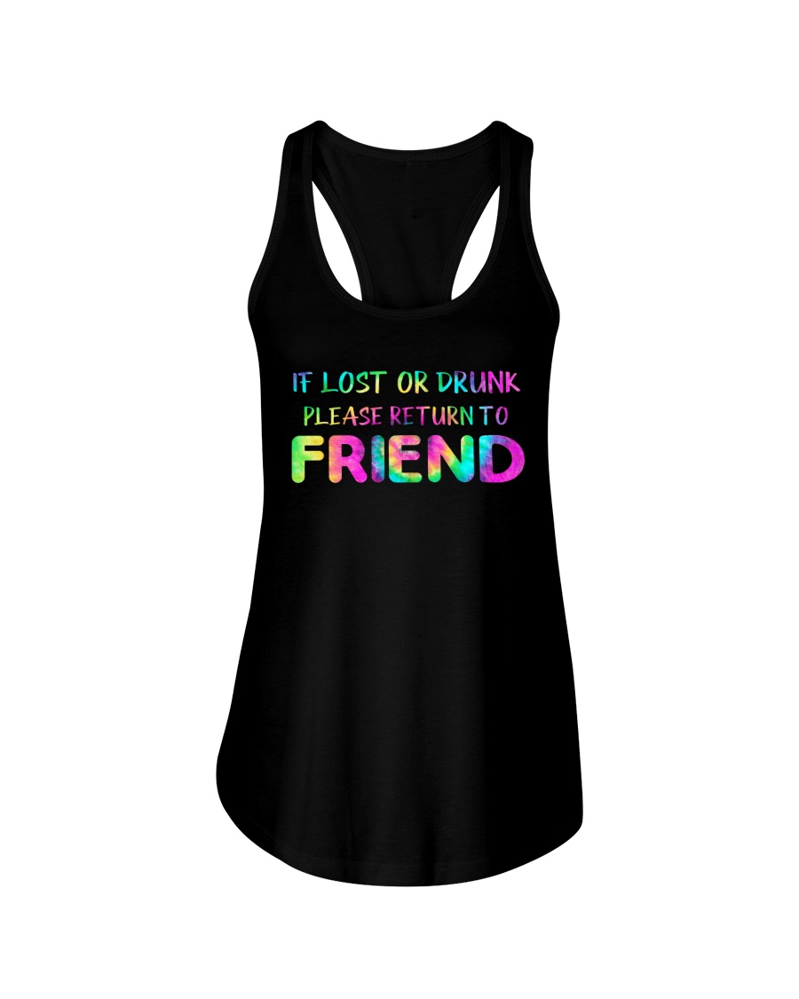 IF LOST OR DRUNK Ladies Flowy Tank