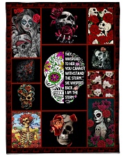 Best Tattooed Skull Blanket Large Fleece Blanket - 60" x 80" front