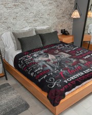 I LOVE YOU FOREVER AND ALWAYS- SKULL BLANKET Large Sherpa Fleece Blanket - 60" x 80" aos-sherpa-fleece-blanket-lifestyle-front-04