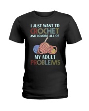 I Just Want To Crochet Ladies T-Shirt thumbnail
