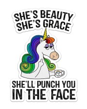 Unicorn She's Beauty Sticker - Single (Vertical) front