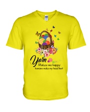 Yarn Make Me Happy V-Neck T-Shirt thumbnail