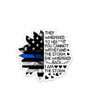 Police I Am The Storm Sticker - Single (Horizontal) front