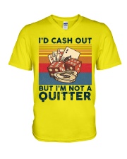 I'd Cash Out V-Neck T-Shirt tile