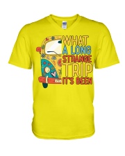 Hippie What A Long Strange Trip V-Neck T-Shirt tile
