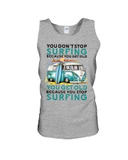 You Don't Stop Surfing When You Get Old Unisex Tank tile
