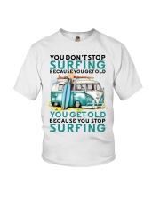 You Don't Stop Surfing When You Get Old Youth T-Shirt tile