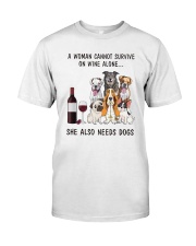 Dogs And Wine Classic T-Shirt front