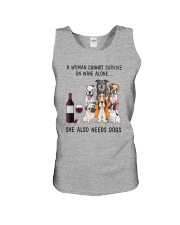 Dogs And Wine Unisex Tank thumbnail
