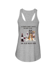 Dogs And Wine Ladies Flowy Tank thumbnail