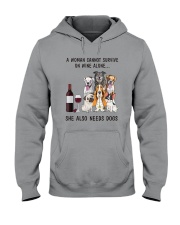 Dogs And Wine Hooded Sweatshirt thumbnail