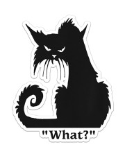 Black Cat What Sticker - Single (Vertical) front