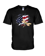 Dragonfly Flag V-Neck T-Shirt thumbnail