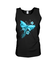Blue Light Dragonfly Unisex Tank thumbnail