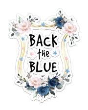 Back The Blue Sticker - Single (Vertical) front
