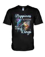 Happiness Is Flying With Your Own Wings V-Neck T-Shirt thumbnail