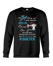 He Made A Quilter Crewneck Sweatshirt thumbnail