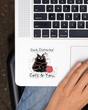 Easily Distracted By Cats And Yarn Sticker - Single (Vertical) aos-sticker-single-vertical-lifestyle-front-11