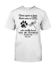 A Girl Loves Dragonflies And Dogs Classic T-Shirt front