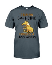 I Run On Caffein And Horses Classic T-Shirt thumbnail