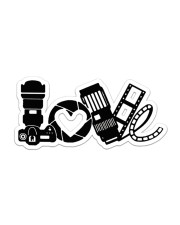 Photographer Love Sticker - Single (Horizontal) front