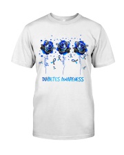 Diabetes Rose Diabetes Awareness Classic T-Shirt front