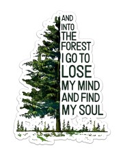 Hiking Into The Forest I Go Sticker - Single (Vertical) front