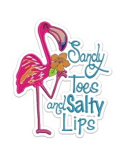 Flamingo Sandy Toes Sticker - Single (Vertical) front
