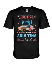 Quilting V-Neck T-Shirt tile