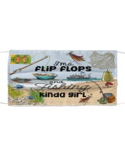 Fishing Flip Flops Girl NTV Cloth face mask front