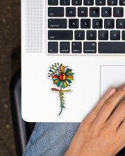 Jesus Sunflower Sticker - Single (Vertical) aos-sticker-single-vertical-lifestyle-front-11