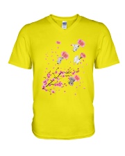 Sakura Elephant V-Neck T-Shirt thumbnail