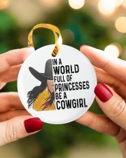 Be A Cowgirl Circle ornament - single (porcelain) aos-circle-ornament-single-porcelain-lifestyles-08