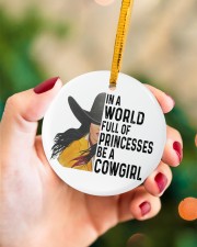 Be A Cowgirl Circle ornament - single (porcelain) aos-circle-ornament-single-porcelain-lifestyles-09