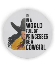 Be A Cowgirl Circle ornament - single (wood) thumbnail
