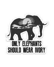 Elephant Ivory Sticker - Single (Vertical) front