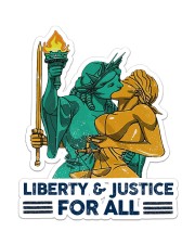 LGBT Liberty And Justice For All Sticker - Single (Vertical) front