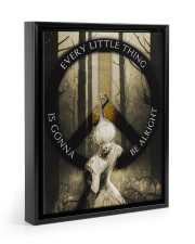 Every Little Thing Floating Framed Canvas Prints Black tile