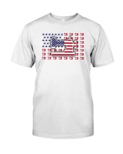 Sew Machine Us Flag Classic T-Shirt front