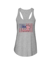 Sew Machine Us Flag Ladies Flowy Tank thumbnail