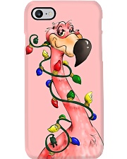 Flamingo Christmas Art PC Phone Case i-phone-7-case