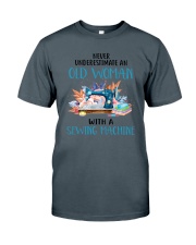 An Old Woman With A Sew Machine Classic T-Shirt thumbnail