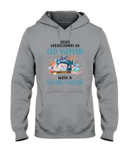 An Old Woman With A Sew Machine Hooded Sweatshirt thumbnail