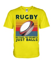 Rugby Just Balls V-Neck T-Shirt tile