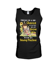 At Home With Sew Machine Unisex Tank thumbnail