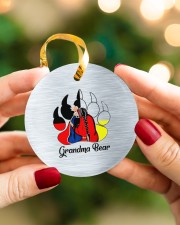Native Grandma Bear Circle ornament - single (porcelain) aos-circle-ornament-single-porcelain-lifestyles-08