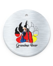 Native Grandma Bear Circle ornament - single (porcelain) front