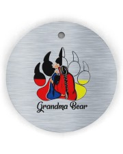 Native Grandma Bear Circle Ornament (Wood tile