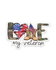 Love My Veteran Sticker - Single (Horizontal) front